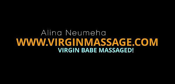  Alina massaged until her virgin sweet orgasms